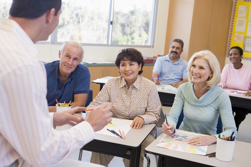 quality home care services providers suggest college classes for seniors as a way to stimulate their brain